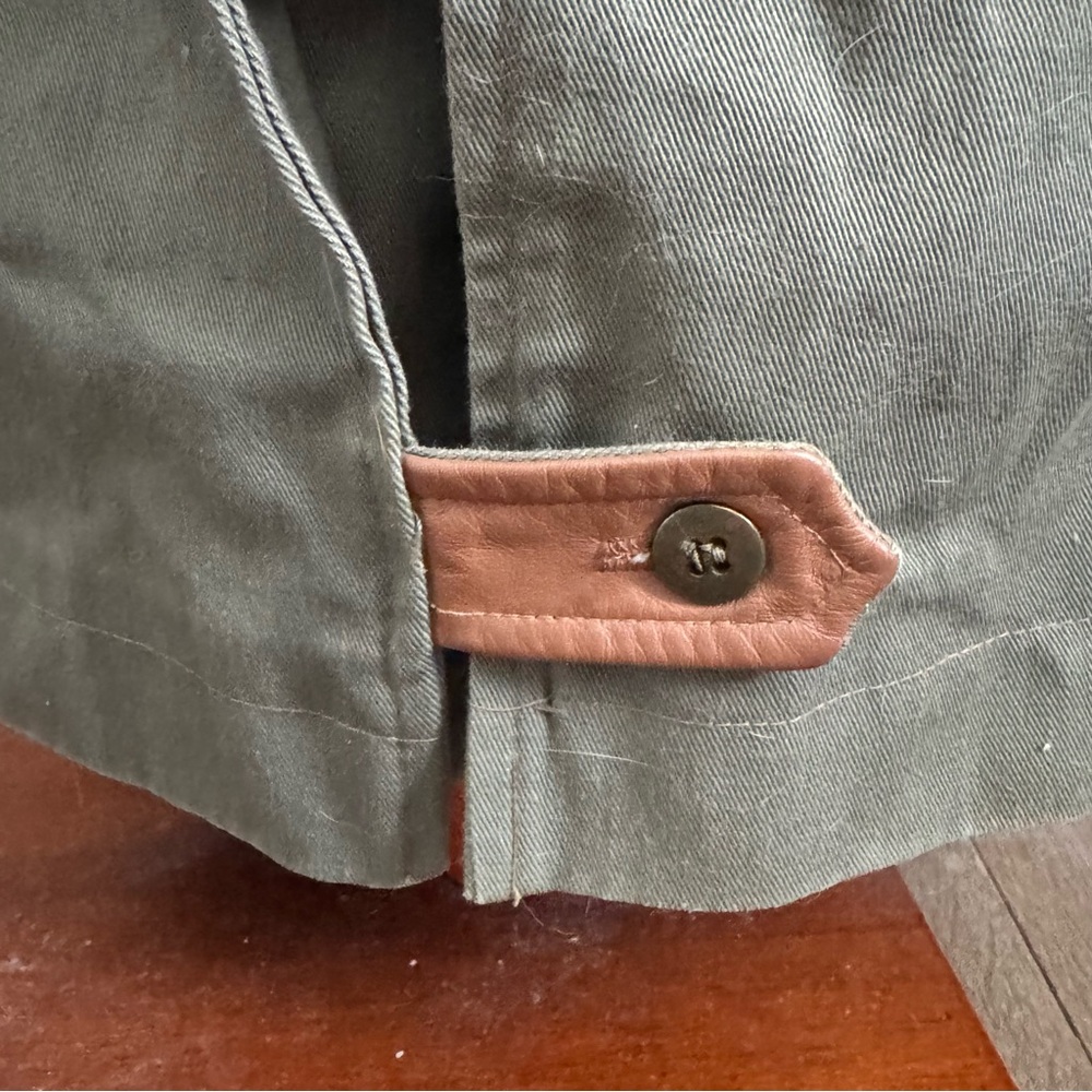 Vintage Olive Green Trench Coat UNISEX - Picture 6 of 9